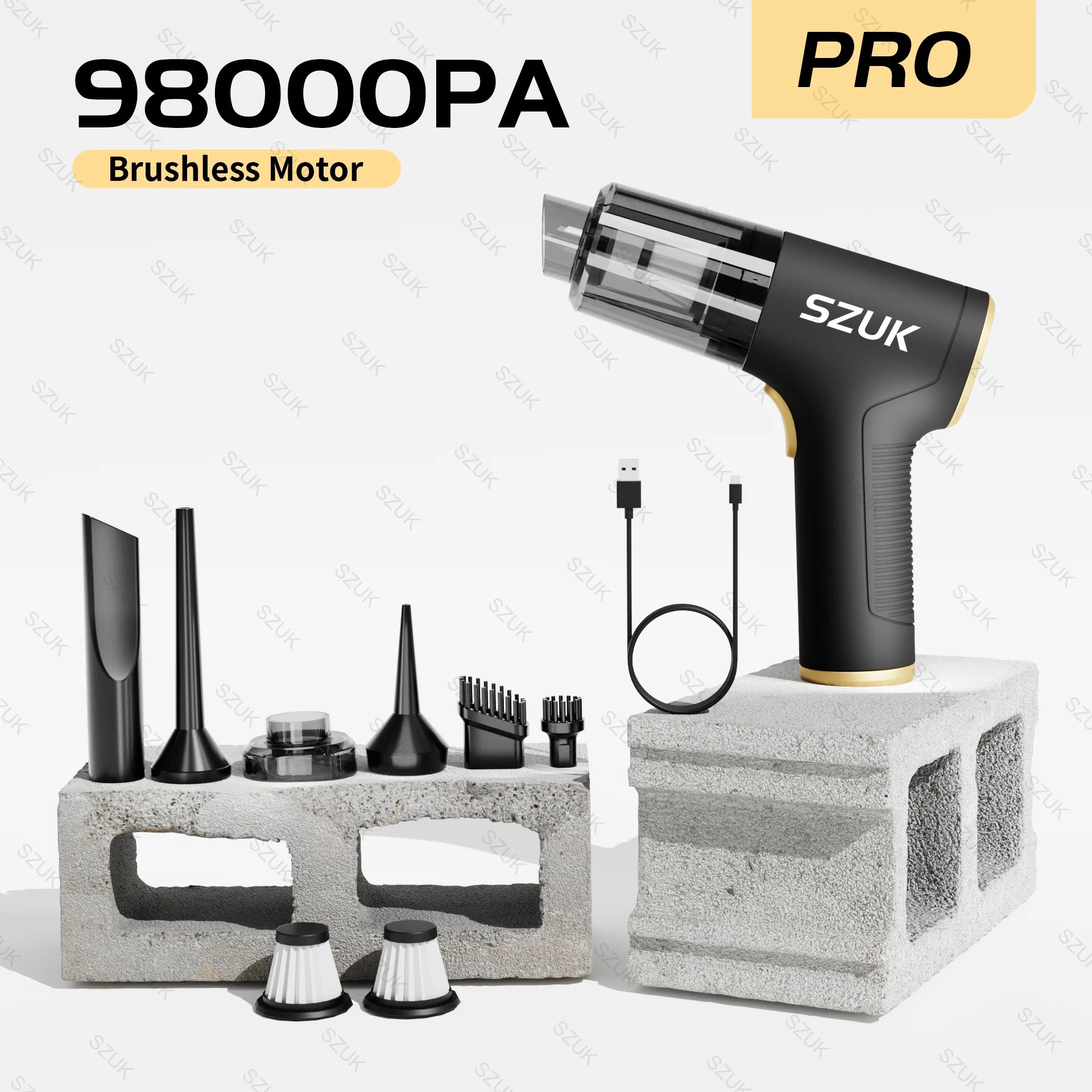 98000PA Wireless Car Vacuum Cleaner - Ultra-Powerful Handheld Cleaner - Image 6