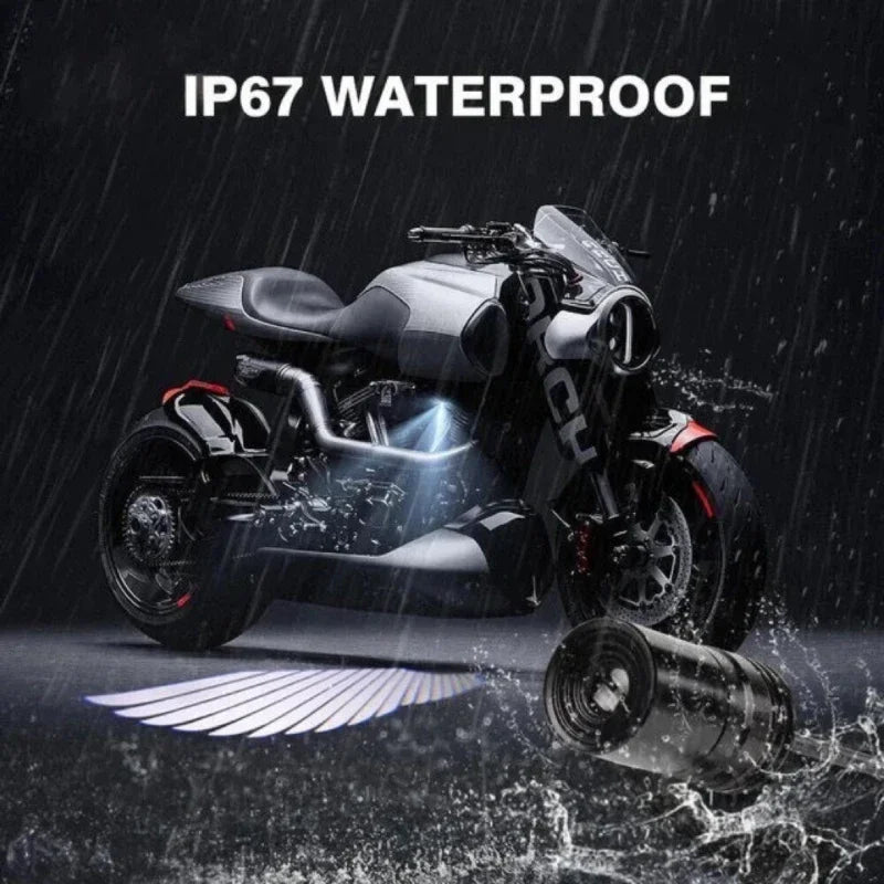 Motorcycle LED Angel Wing Lights - Projection Welcome Light for Chassis Modification - Image 4