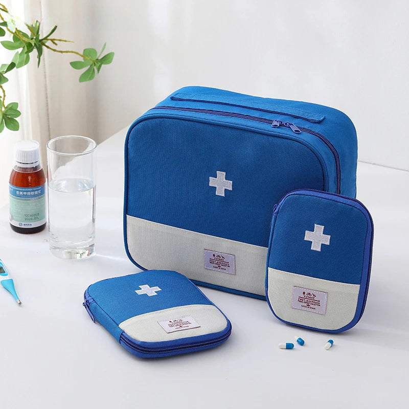 Portable Medicine Storage Bag | Multi-Compartment Travel First Aid Kit Organizer | Oxford - Image 17