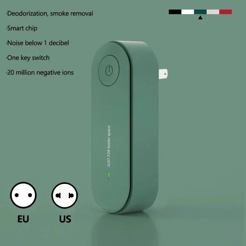 Plug-In Negative Ion Air Purifier Silent Anion Generator for Home & Office, US & EU Plug - Image 5
