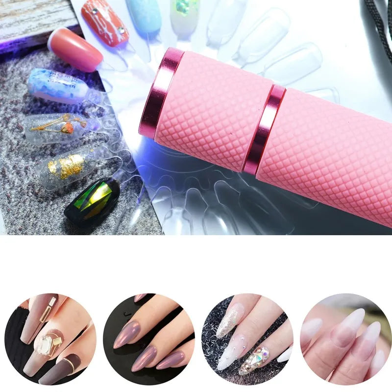 Portable UV LED Nail Art Lamp 395-405nm Handheld Gel Curing Light - Image 3