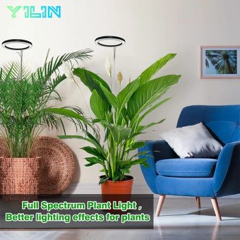 16cm Ring LED Plant Grow Light Full Spectrum Dimmable with Smart Timer