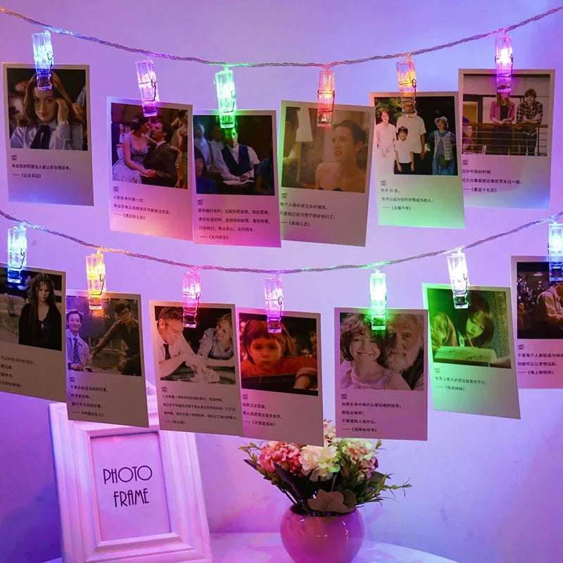 LED Photo Clip String Lights - 3M 20LED Battery Operated Fairy Lights - Image 6