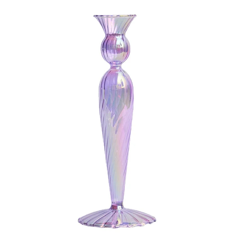 Nordic Rainbow Glass Candle Holders | Scandinavian Candlestick Collection - Image 8