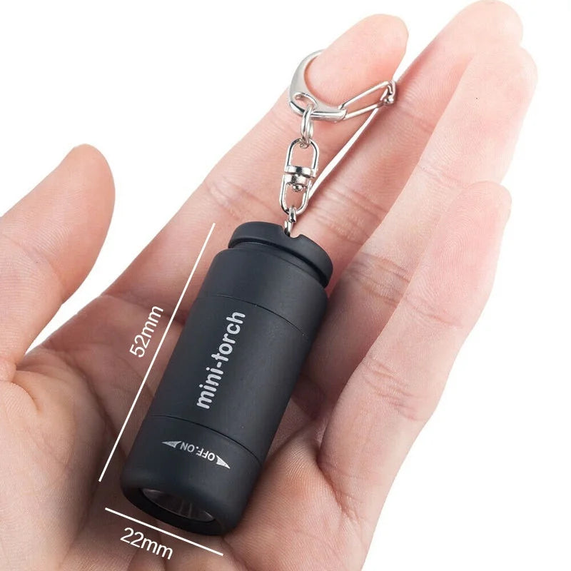 Waterproof USB Rechargeable Keychain Flashlight - Mini LED Pocket Torch - Image 5