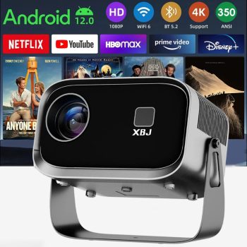 Mini 4K Projector | WiFi 6, Bluetooth, 800 ANSI, Auto Keystone, Built-in Speaker, HDMI