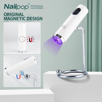 UV LED Nail Lamp with 360 Magnetic Stand Cordless USB Rechargeable Gel Dryer