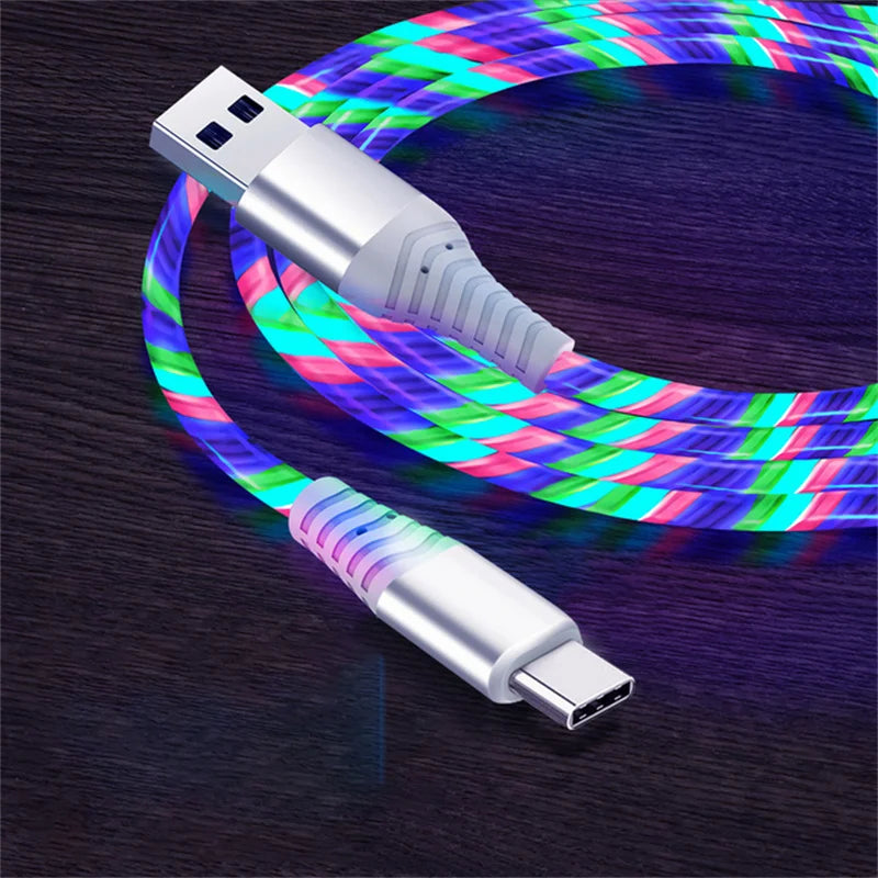 LED Light-Up Fast Charging Cable - USB Type C & Micro USB - Image 6