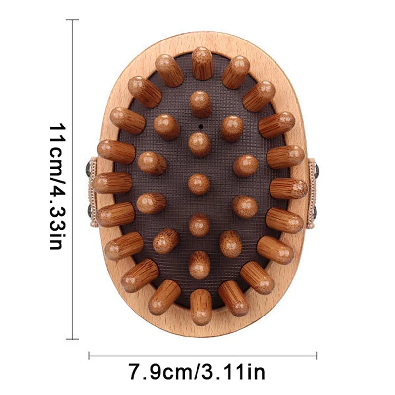 Wooden Air Cushion Scalp & Body Massage Comb | Meridian Massager | Spa & Wellness - Image 6