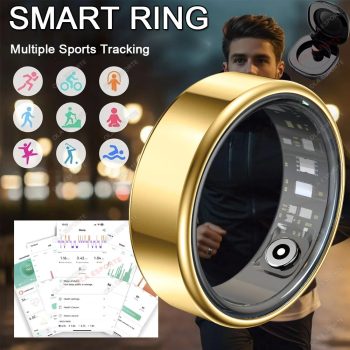 Smart Ring for Men & Women Blood Pressure, Blood Oxygen & Heart Rate Monitor