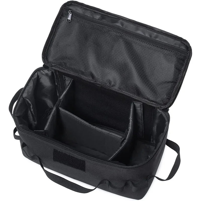 Outdoor Camping Gas Tank & Tool Storage Bag | Large Capacity Cookware & Utensils Kit Bag | Green, Black & Khaki - Image 4