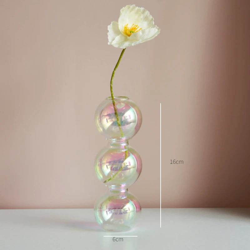 Iridescent Rainbow Glass Candle Holders & Vase Collection - Image 8