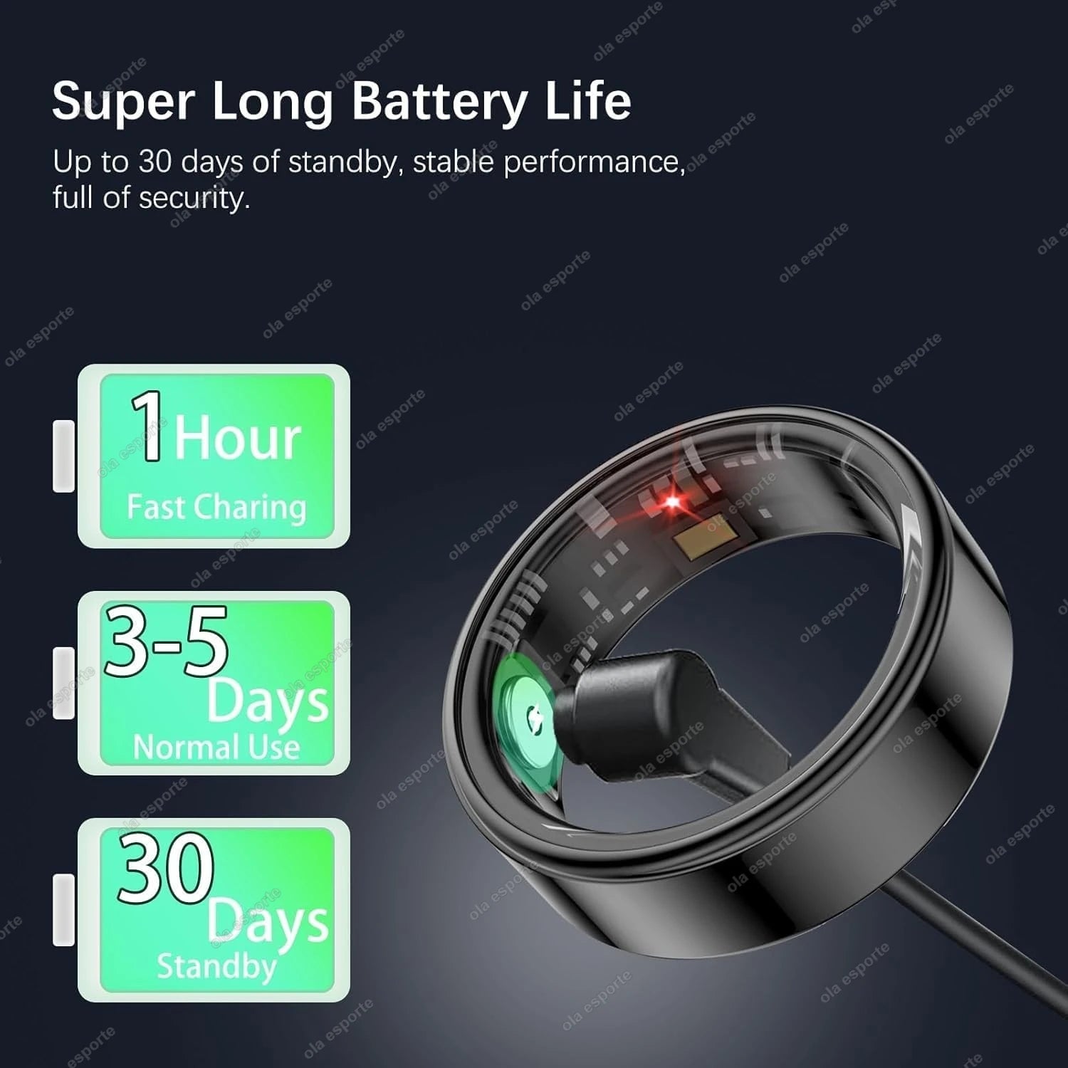 Smart Ring for Men & Women Blood Pressure, Blood Oxygen & Heart Rate Monitor - Image 5