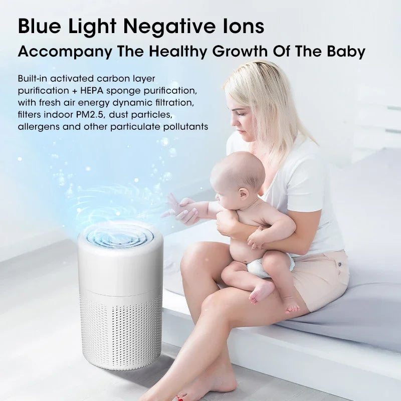 H13 HEPA Air Purifier with Aromatherapy 360 USB-C Purifier for Home, Car & Office - Image 6