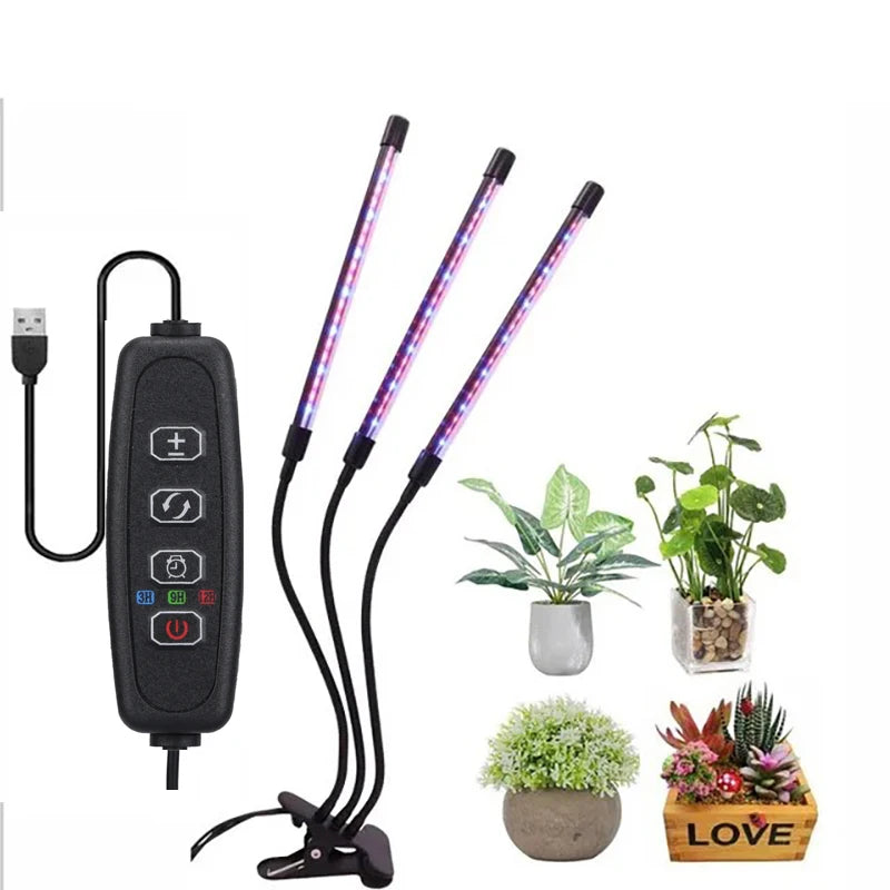 USB LED Plant Grow Light Full Spectrum Dimmable with Timer, 1 to 4 Head Options - Image 8