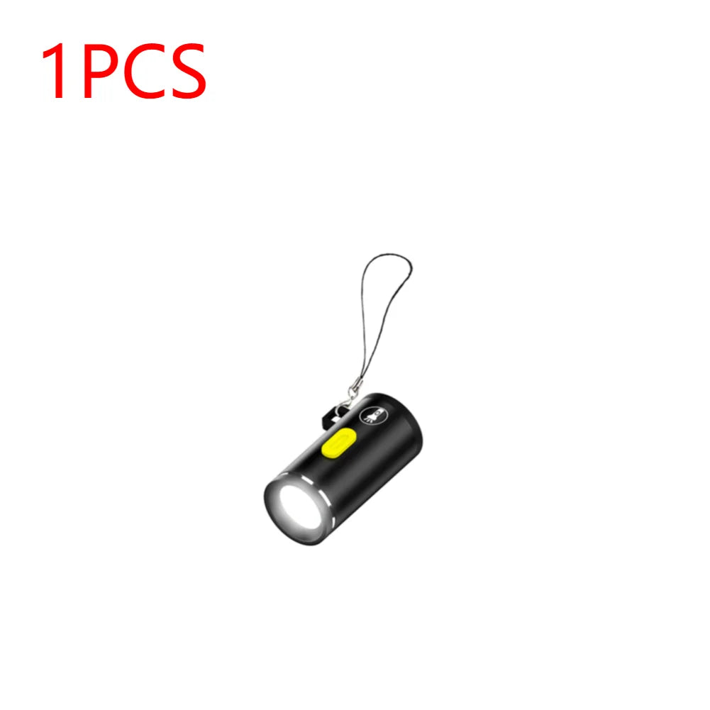 Type-C Rechargeable Mini LED Flashlight - Pocket Keychain Torch Light - Image 9