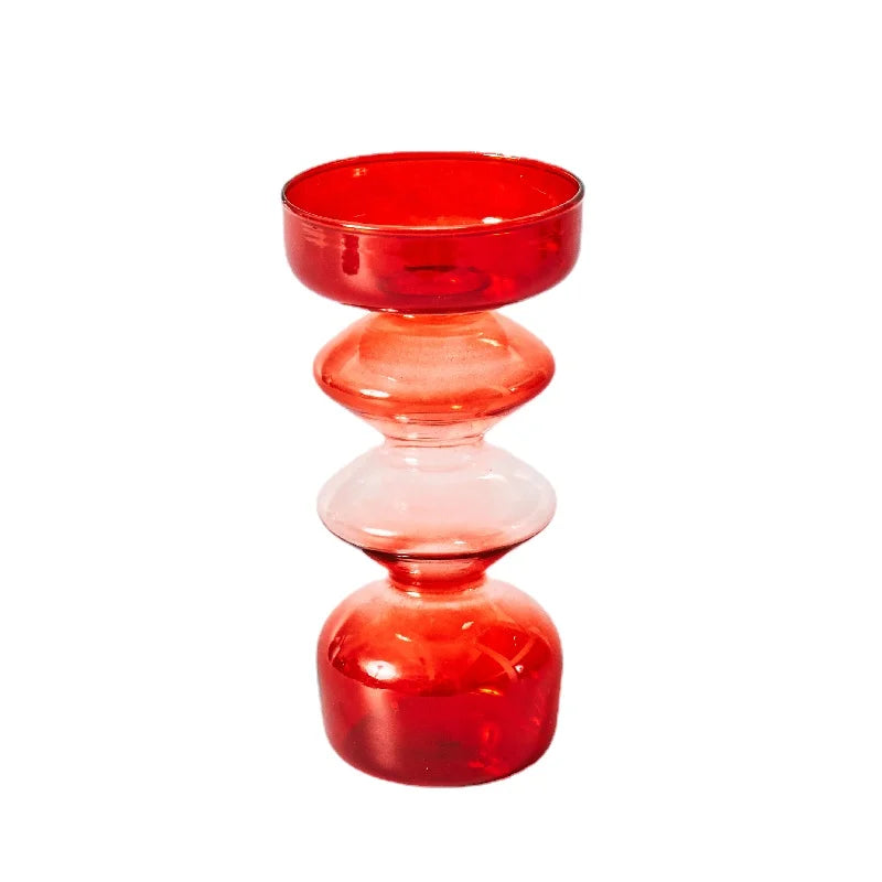 Festive Glass Taper Candle Holders | Red & Green Christmas Candlestick Collection - Image 11