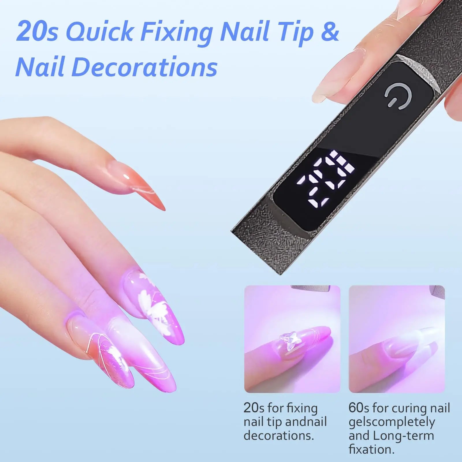 Portable UV LED Nail Lamp with Touch Screen Handheld Gel Dryer for Home & Salon - Image 5