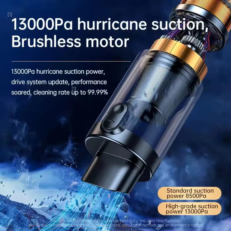 Digital Display Car Vacuum - Brushless Cordless Cleaner with LED - Image 2