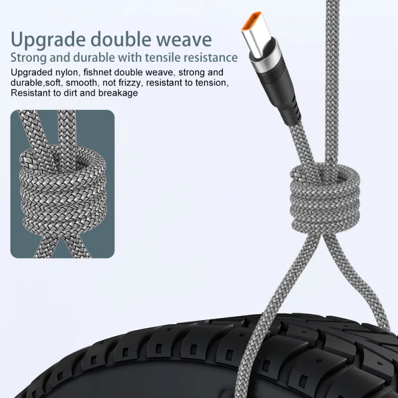 USB-C Extended Fast Charging Cable - 6A Super Charge 3M/10ft - Image 5