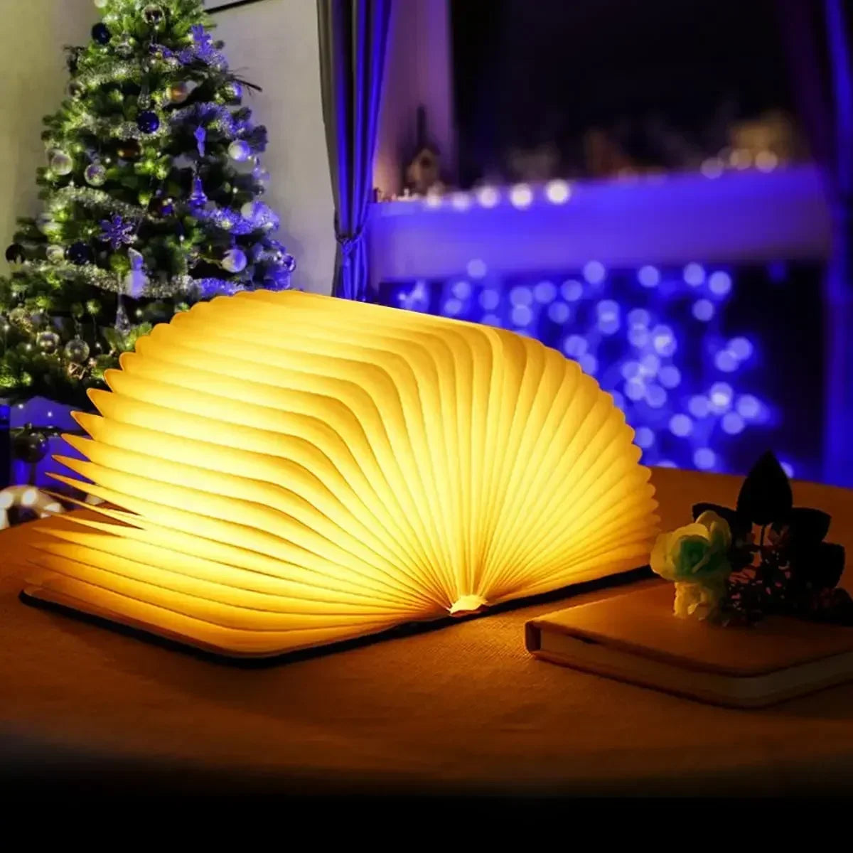 3D LED Book Light - USB Rechargeable Foldable Desk Lamp with Magnetic Design - Image 3