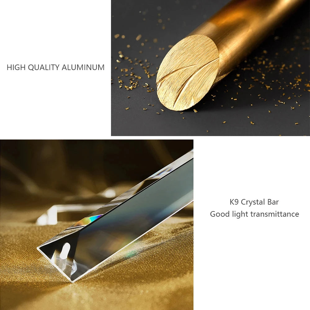 Gold Crystal Ceiling Light | E27 Corridor & Foyer Lamp | Square or Round - Image 5