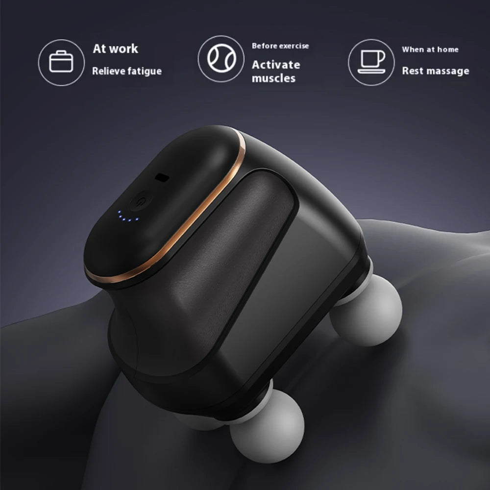 Portable 4-Head Fascia Massage Gun High-Frequency Deep Muscle Massager - Image 3