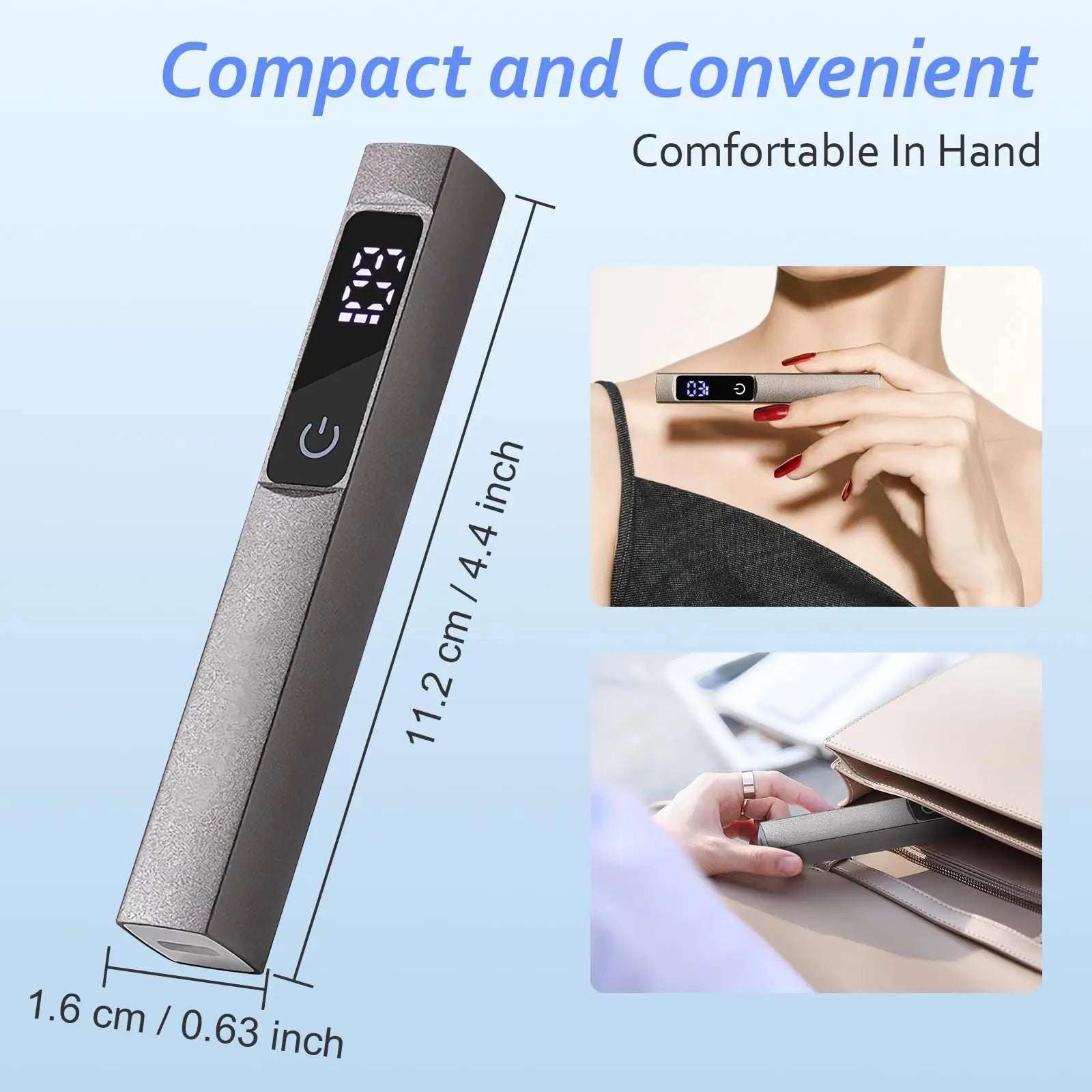 Portable UV LED Nail Lamp with Touch Screen Handheld Gel Dryer for Home & Salon - Image 4