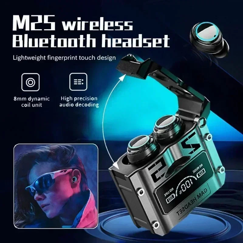 M25 TWS Wireless Earbuds - Bluetooth Touch Control Waterproof Earphones - Image 2