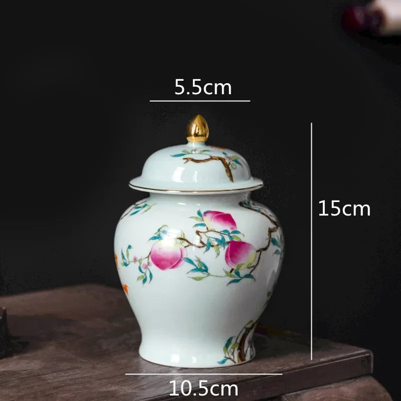 Chinese Retro Graffiti Ceramic Tea Pot Porcelain Sealed Storage Jar with Lid, Home Decor Canister - Image 6