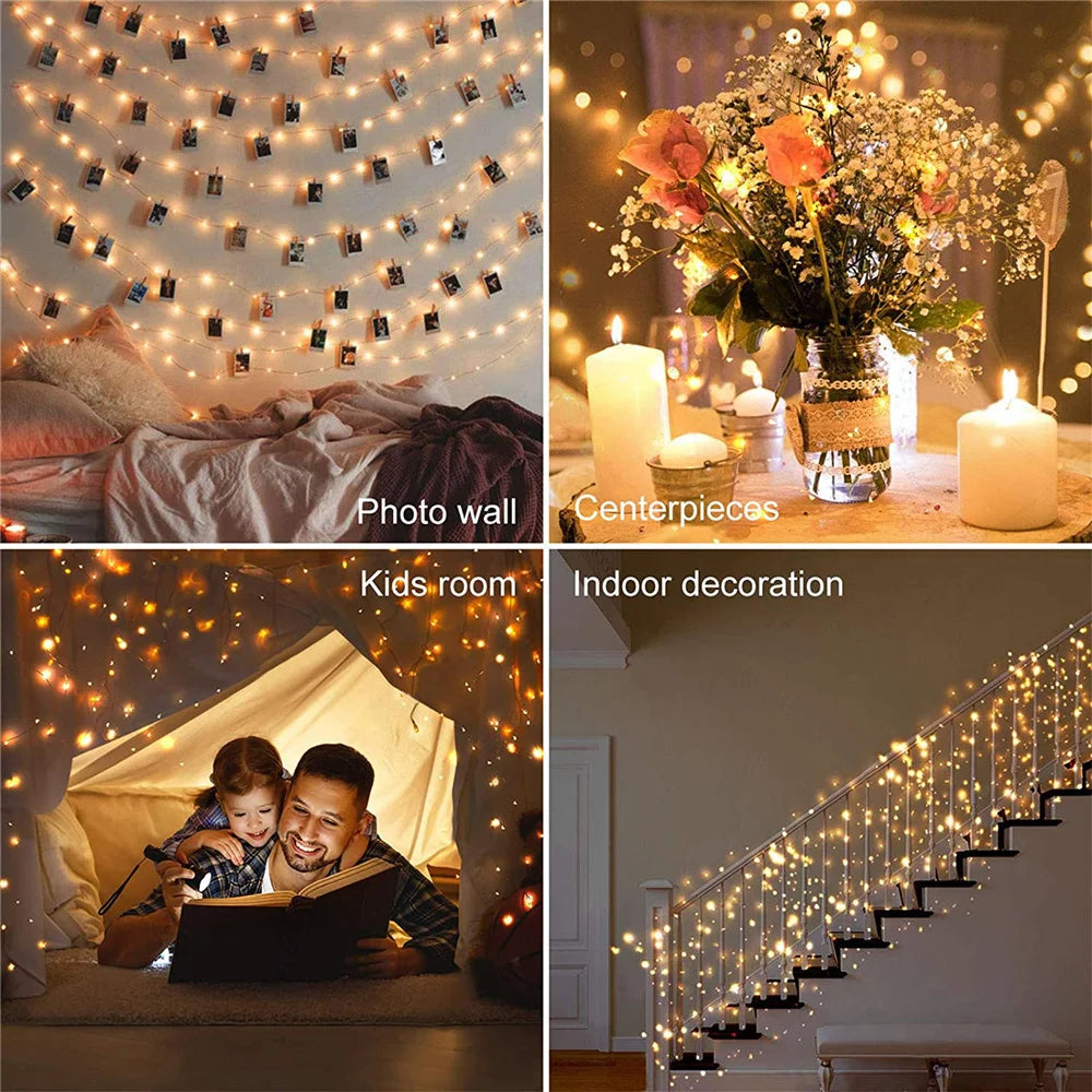 LED Photo Clip String Lights - USB & Battery Powered Fairy Lights - Image 5