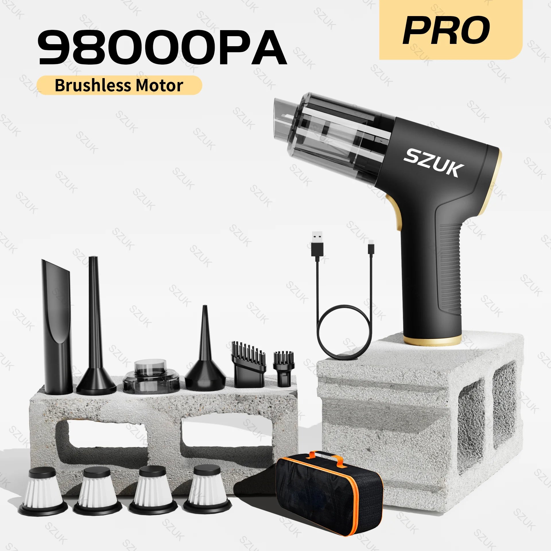 98000PA Wireless Car Vacuum Cleaner - Ultra-Powerful Handheld Cleaner - Image 9