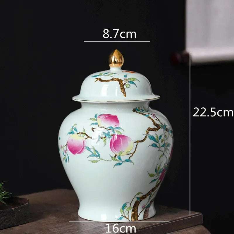 Chinese Retro Graffiti Ceramic Tea Pot Porcelain Sealed Storage Jar with Lid, Home Decor Canister - Image 8