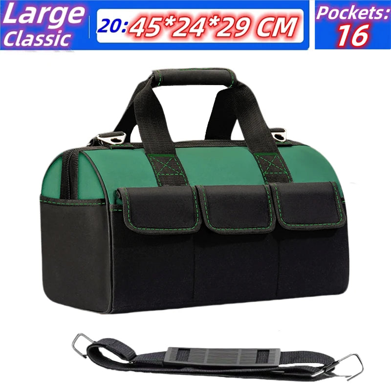 Heavy Duty Tool Bag | 1680D Oxford Waterproof Wear-Resistant Electrician Storage Toolkit | 13"23" - Image 9