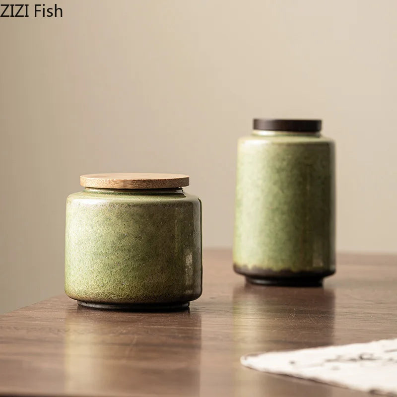 Chinese Vintage Ceramic Tea Can Sealed Storage Jar for Pu'er, Tie Guan Yin & Tea Ceremony - Image 3