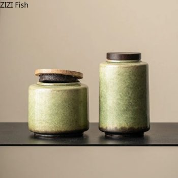 Chinese Vintage Ceramic Tea Can Sealed Storage Jar for Pu'er, Tie Guan Yin & Tea Ceremony
